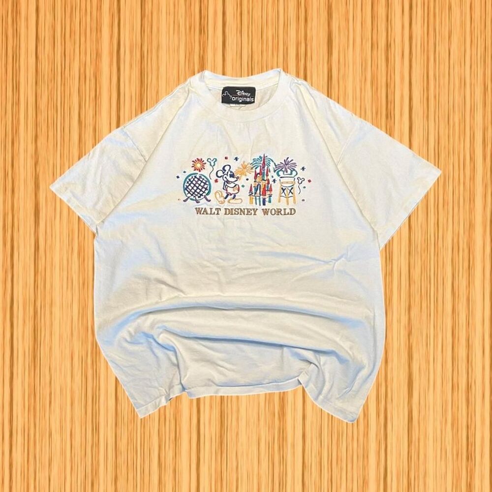 Vintage Disney Originals Walt Disney World Embroidered Mickey Mouse T-Shirt